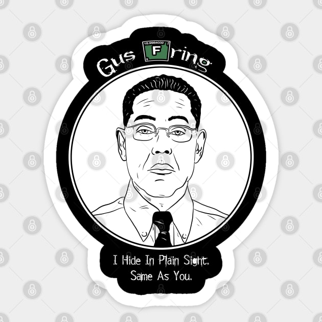 Gus Fring - Breaking Bad Sticker by Black Snow Comics